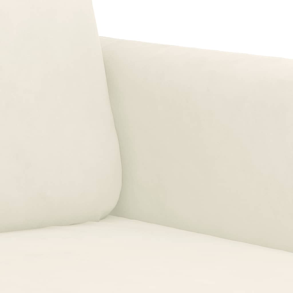 Set de canapele cu perne, 3 piese, crem, catifea GartenMobel Dekor