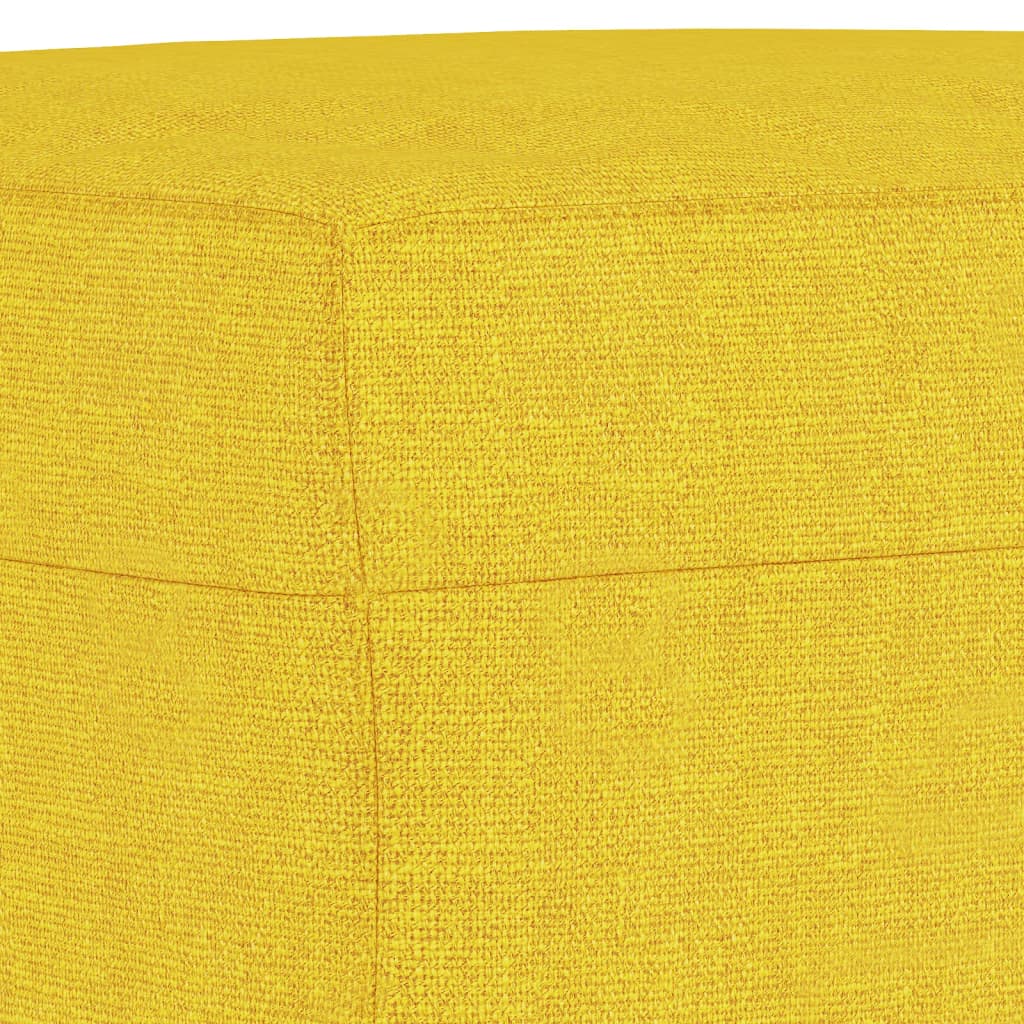 Set de canapele cu perne, 3 piese, galben deschis, textil GartenMobel Dekor