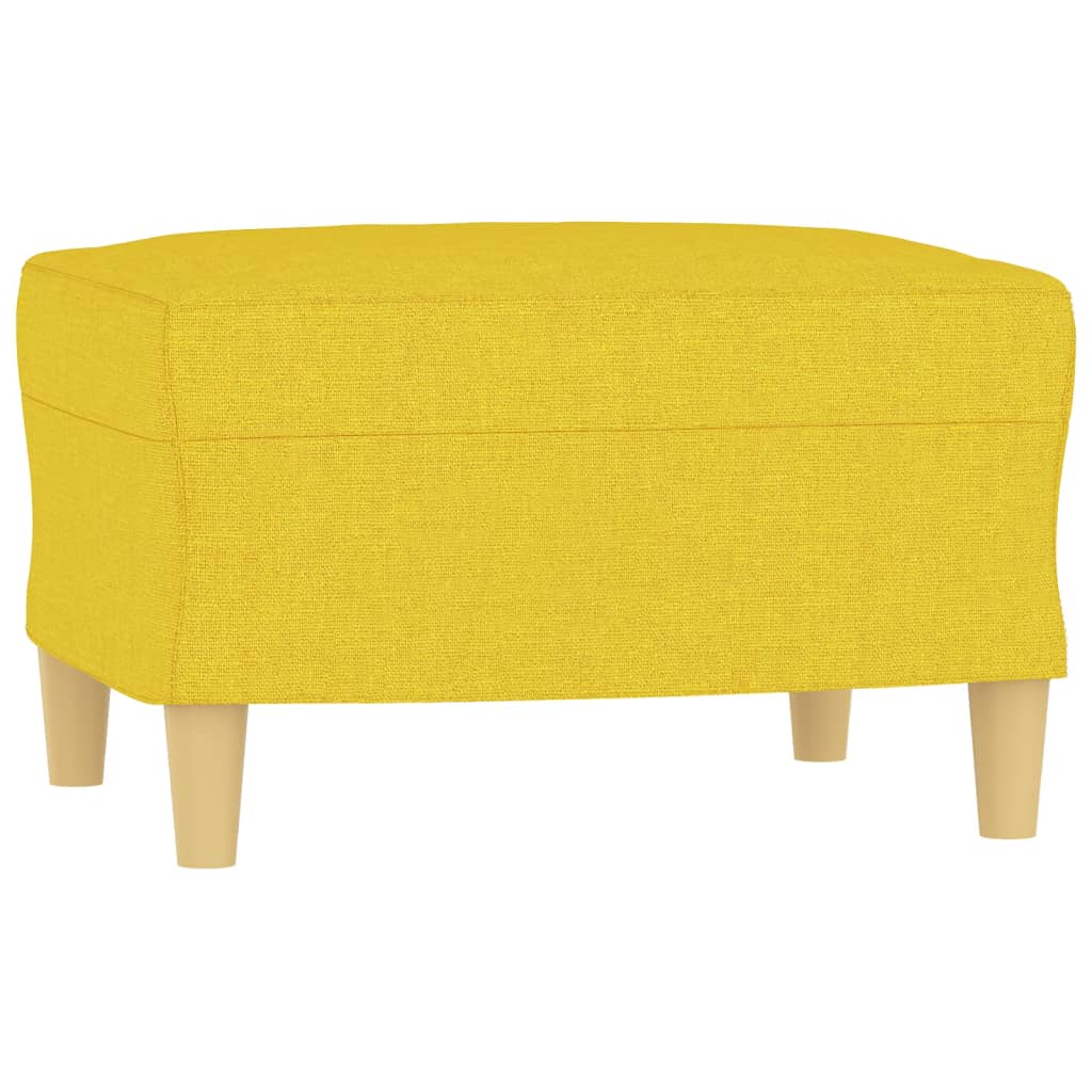 Set de canapele cu perne, 3 piese, galben deschis, textil GartenMobel Dekor