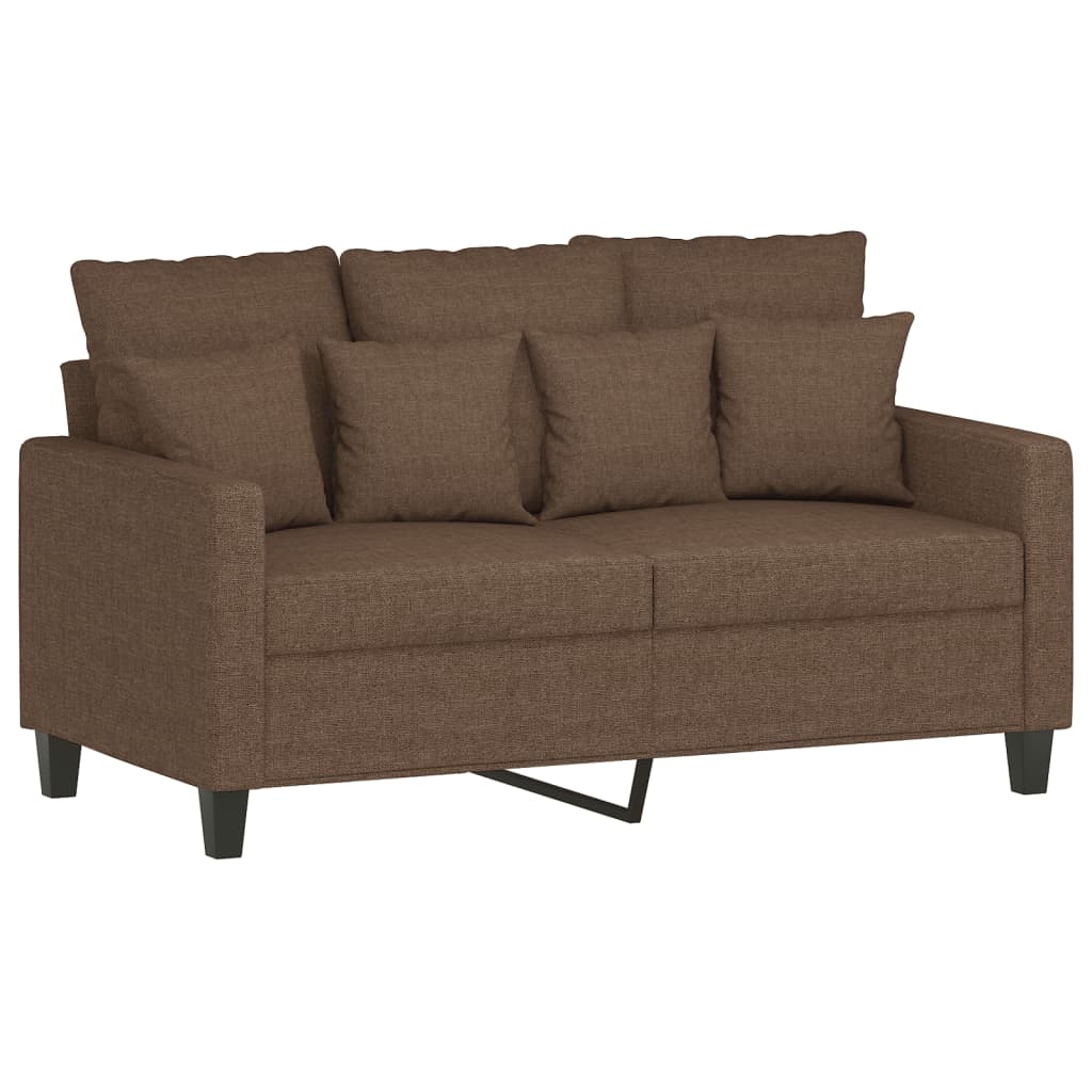Set de canapele cu perne, 3 piese, maro, textil GartenMobel Dekor