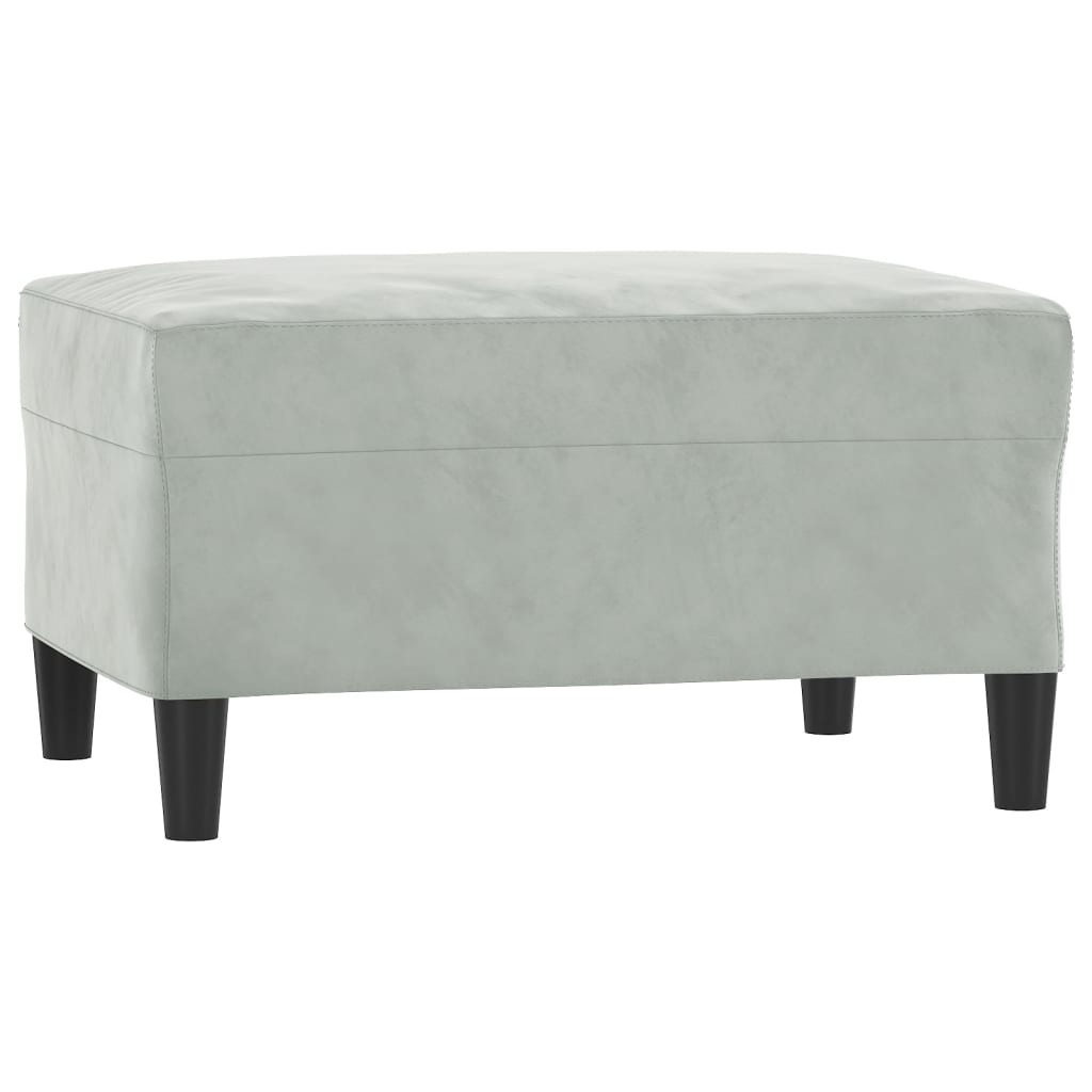 Set de canapele cu perne, 4 piese, gri deschis, catifea GartenMobel Dekor