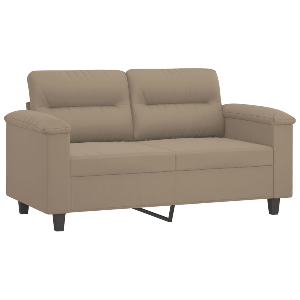 Set de canapele cu perne, 2 piese, gri taupe, microfibră GartenMobel Dekor