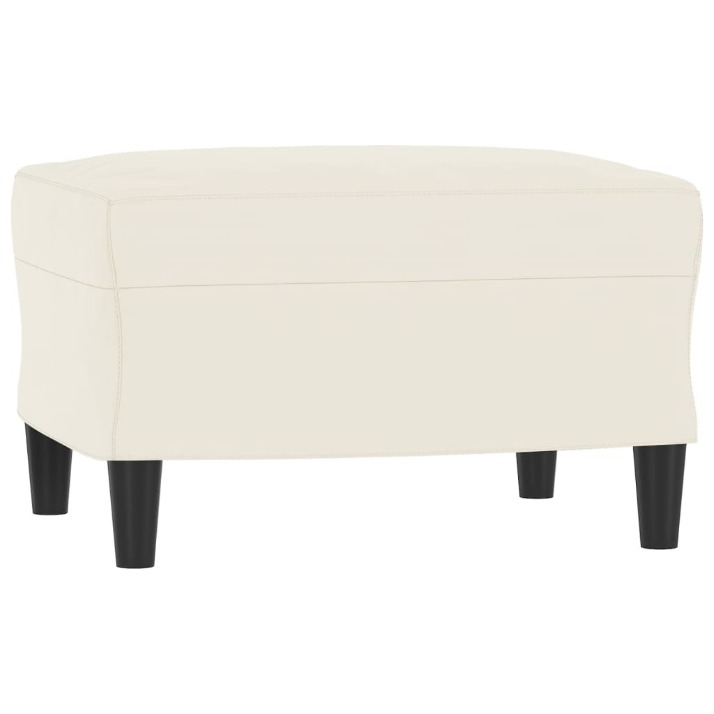 Set de canapele cu perne, 3 piese, crem, catifea GartenMobel Dekor