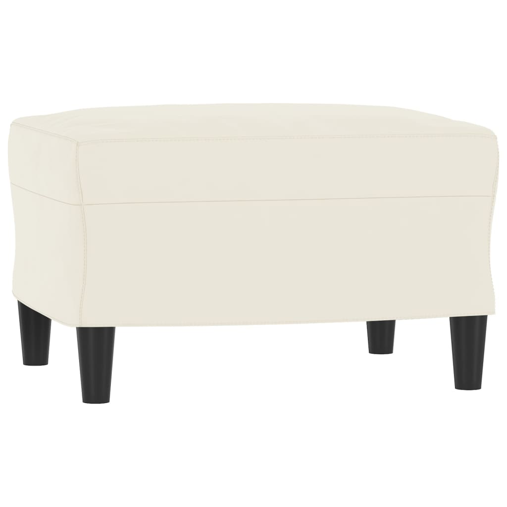 Set de canapele cu perne, 3 piese, crem, catifea GartenMobel Dekor