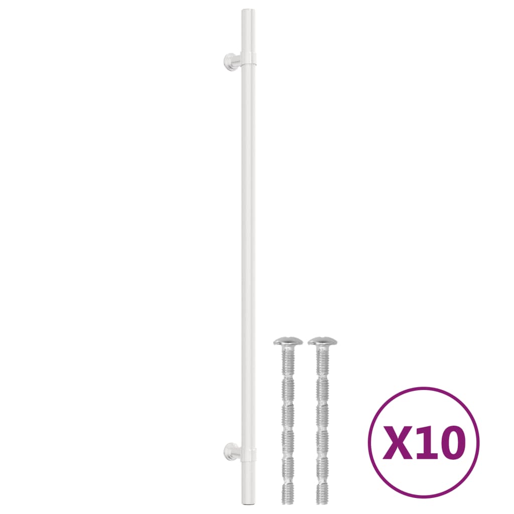 Mânere de dulap, 10 buc., argintiu, 320 mm, oțel inoxidabil GartenMobel Dekor