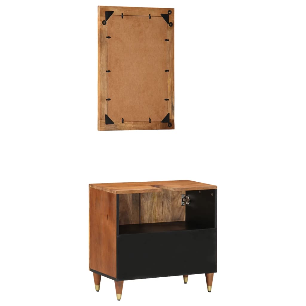 Set mobilier de baie, 2 piese, lemn masiv de mango GartenMobel Dekor