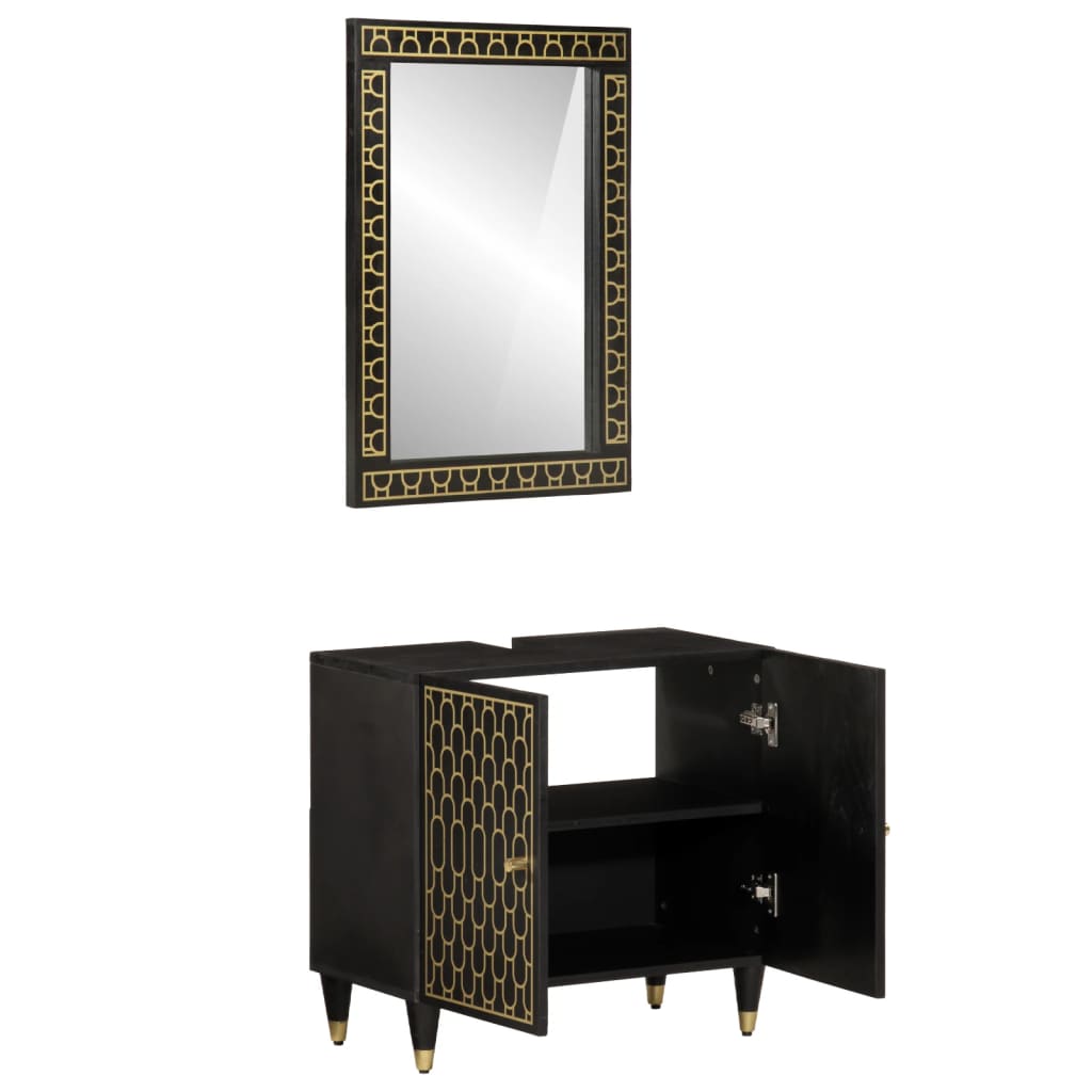 Set mobilier de baie, 2 piese, lemn masiv de mango GartenMobel Dekor