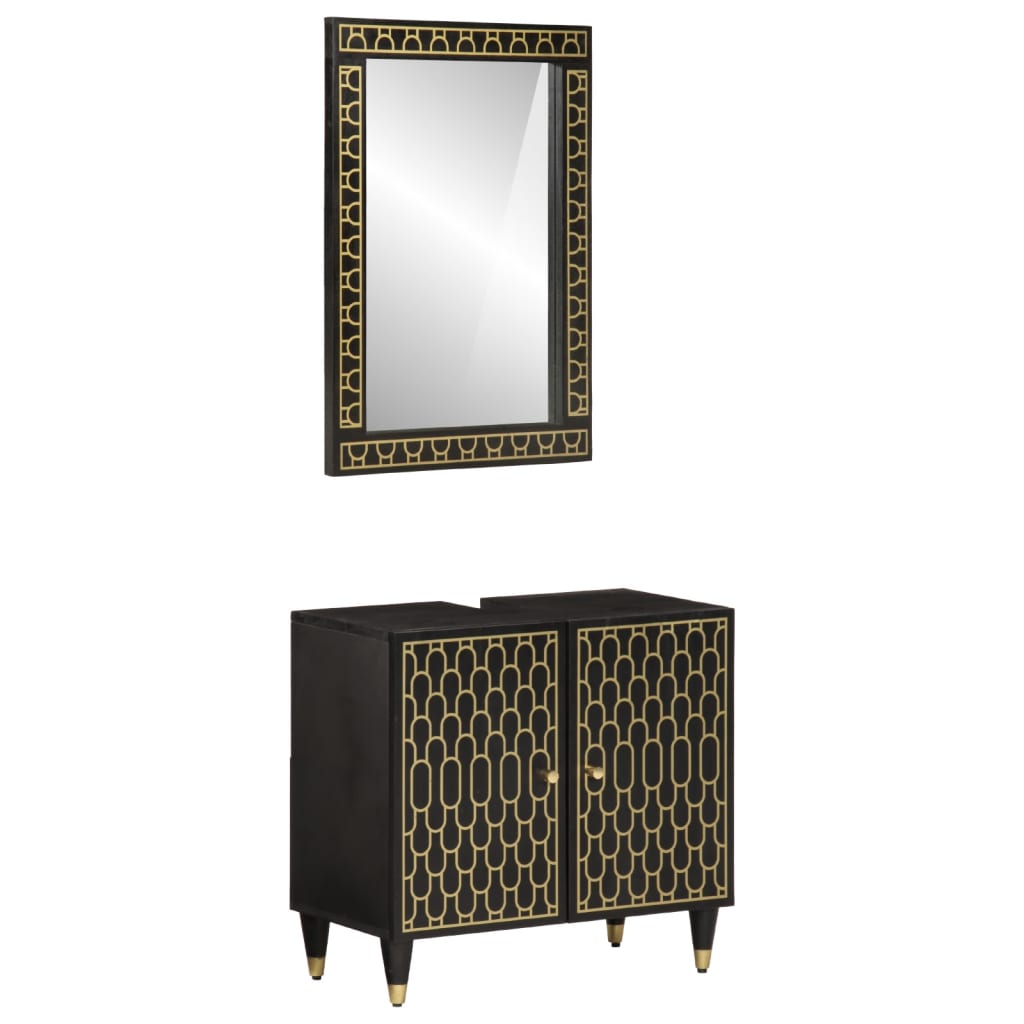 Set mobilier de baie, 2 piese, lemn masiv de mango GartenMobel Dekor