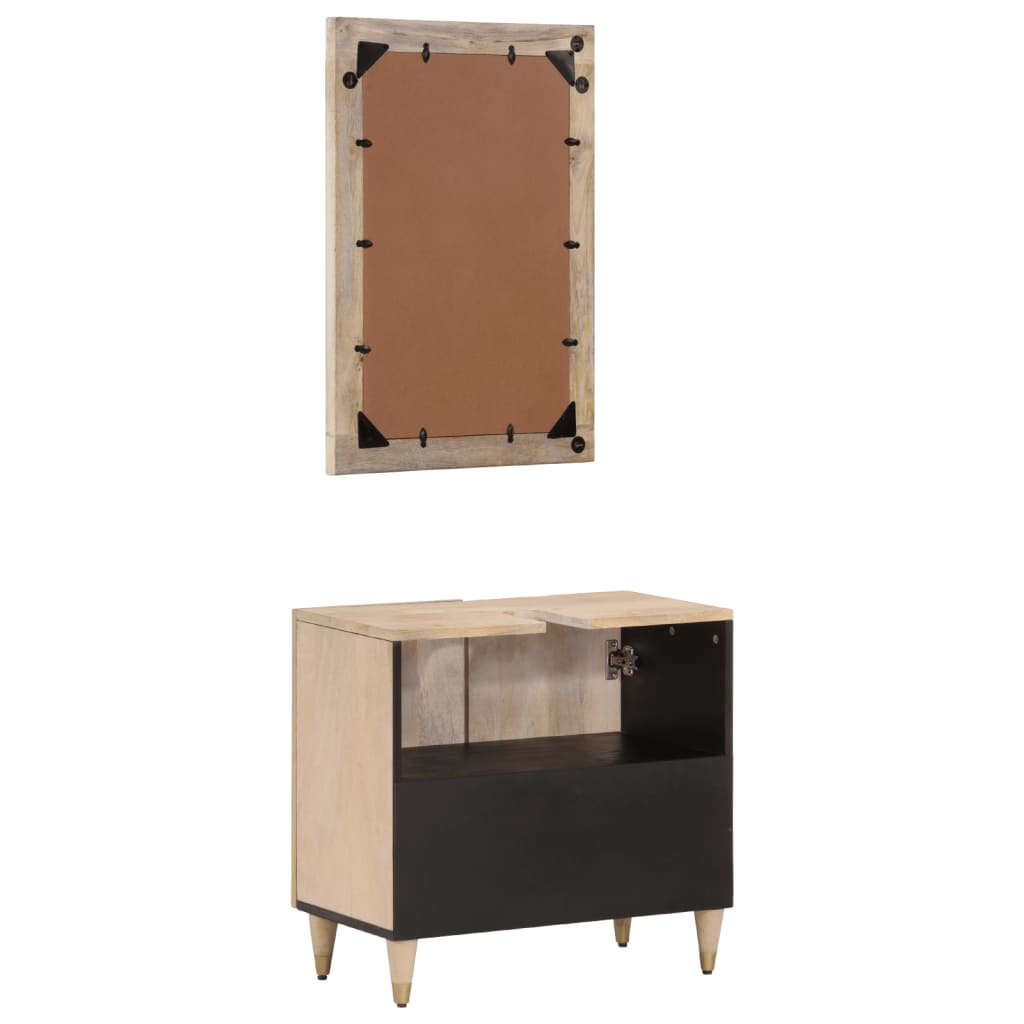 Set mobilier de baie, 2 piese, lemn masiv de mango GartenMobel Dekor