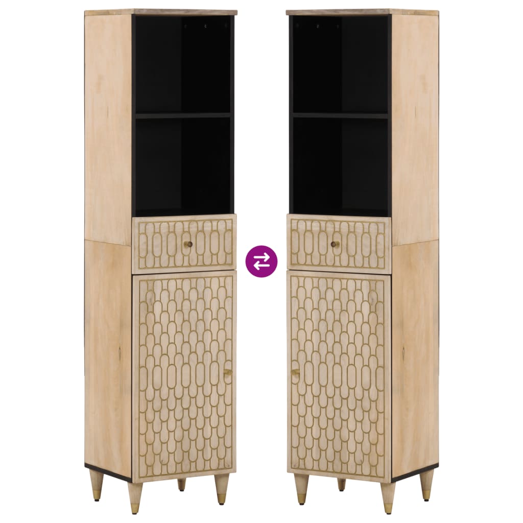 Set mobilier de baie, 3 piese, lemn masiv de mango GartenMobel Dekor