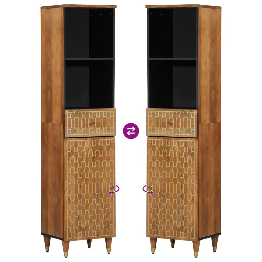 Set mobilier de baie, 3 piese, lemn masiv de mango GartenMobel Dekor