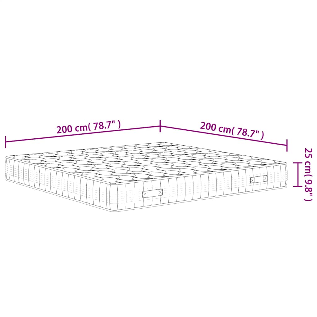 Saltea cu arcuri buzunar, fermitate medie, 200x200 cm GartenMobel Dekor