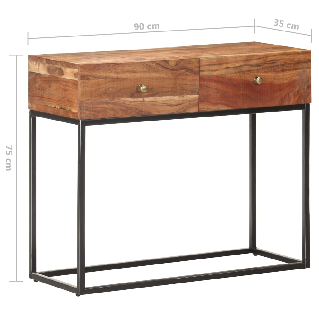 Masă consolă, 90 x 35 x 75 cm, lemn masiv de acacia  GartenMobel Dekor