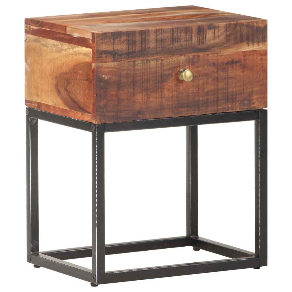 Noptieră, 40 x 30 x 50 cm, lemn de acacia brut  GartenMobel Dekor