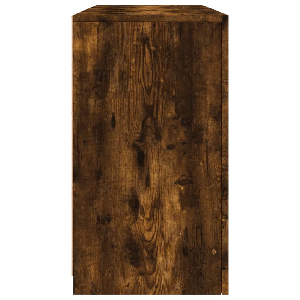 Servantă cu lumini LED, stejar fumuriu, 123x37x67 cm GartenMobel Dekor