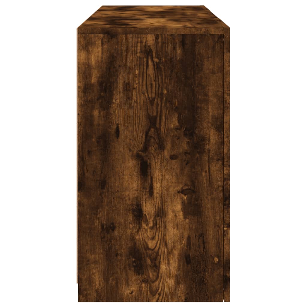 Servantă cu lumini LED, stejar fumuriu, 123x37x67 cm GartenMobel Dekor