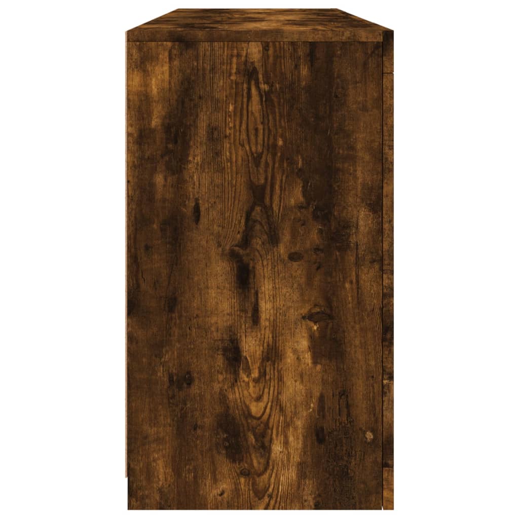 Servantă cu lumini LED, stejar fumuriu, 163x37x67 cm GartenMobel Dekor