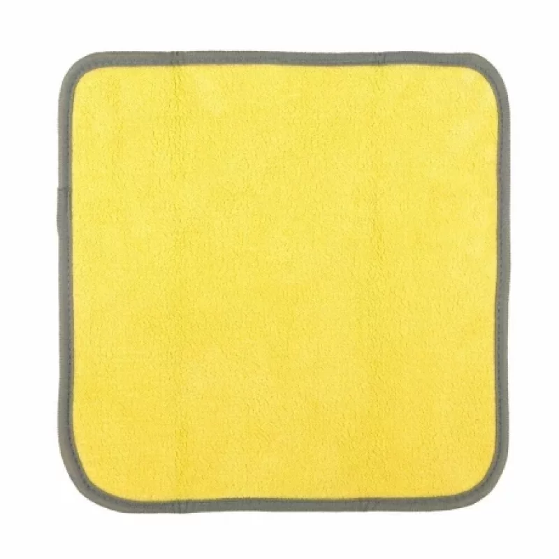 Laveta microfibra cu fata dubla Premium Quality - 30x30 cm - Gri/Galben Garage AutoRide
