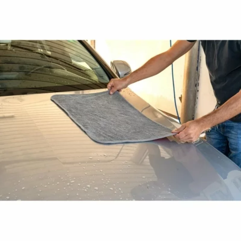 Laveta microfibra cu fata dubla Premium Quality - 40x60 cm - Gri/Portocaliu Garage AutoRide