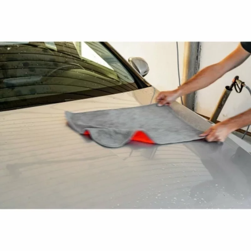 Laveta microfibra cu fata dubla Premium Quality - 40x60 cm - Gri/Portocaliu Garage AutoRide