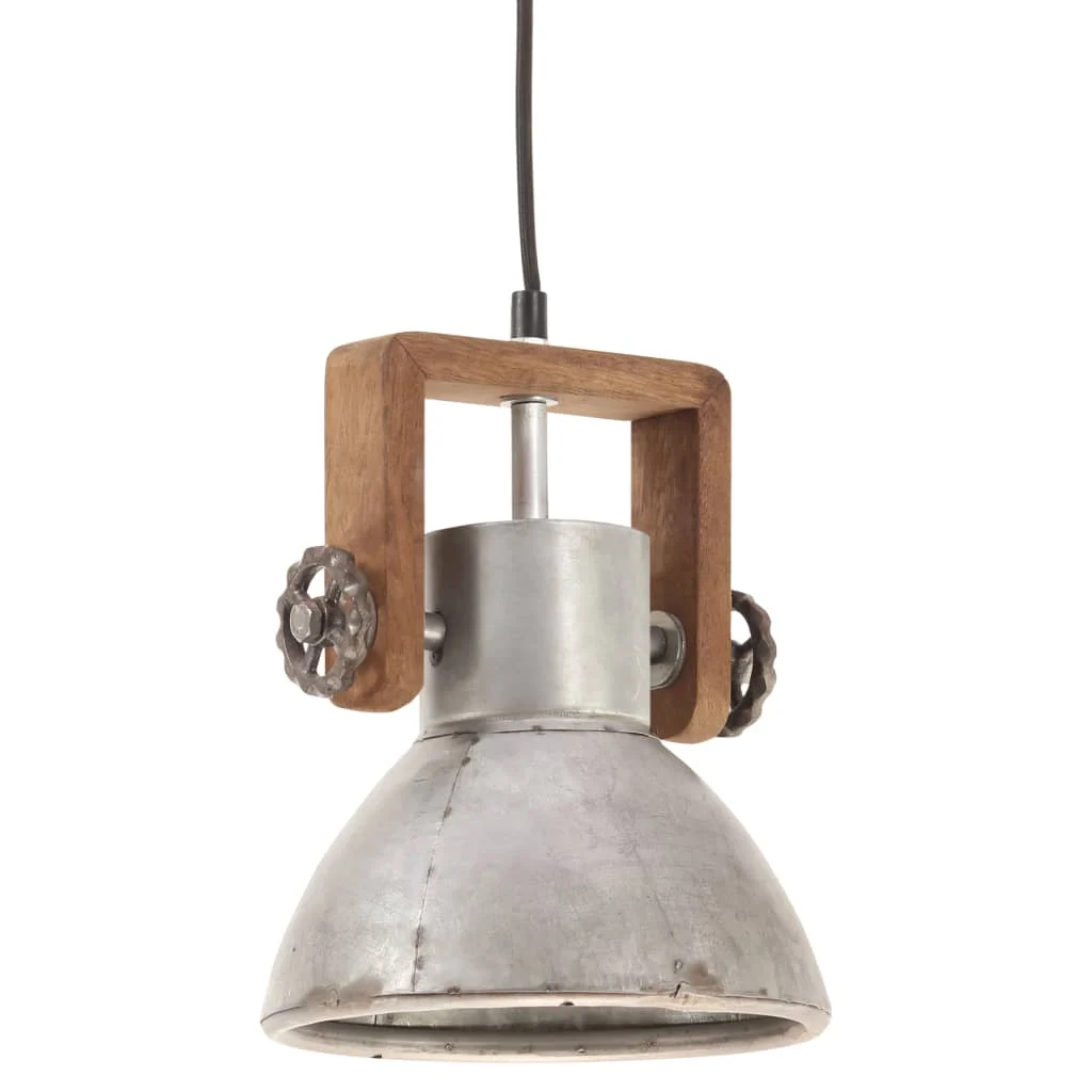 Lampă suspendată industrială, 25 W, argintiu, rotund, 19 cm E27 GartenMobel Dekor