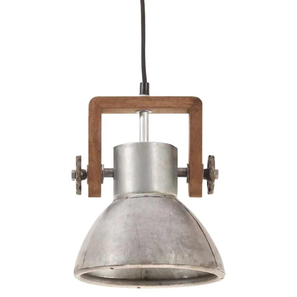 Lampă suspendată industrială, 25 W, argintiu, rotund, 19 cm E27 GartenMobel Dekor