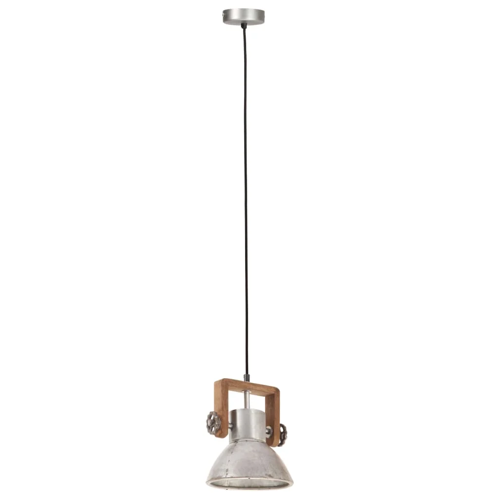 Lampă suspendată industrială, 25 W, argintiu, rotund, 19 cm E27 GartenMobel Dekor