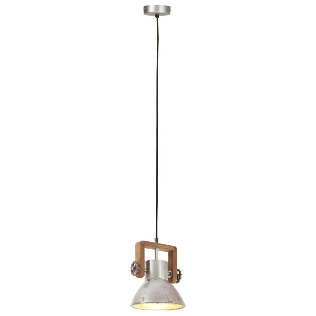 Lampă suspendată industrială, 25 W, argintiu, rotund, 19 cm E27 GartenMobel Dekor