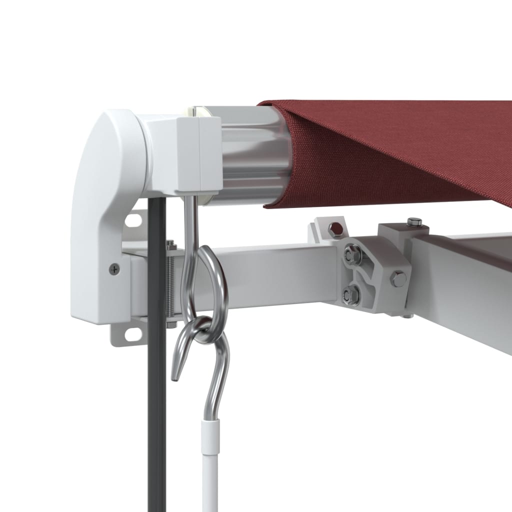 Copertina retractabilă automat cu LED, vișiniu, 500x350 cm GartenMobel Dekor