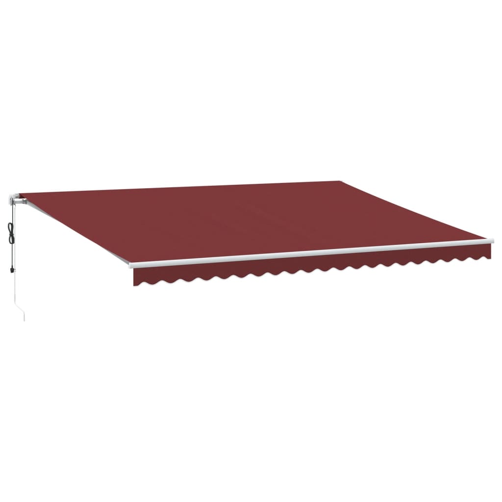 Copertina retractabilă automat cu LED, vișiniu, 500x350 cm GartenMobel Dekor