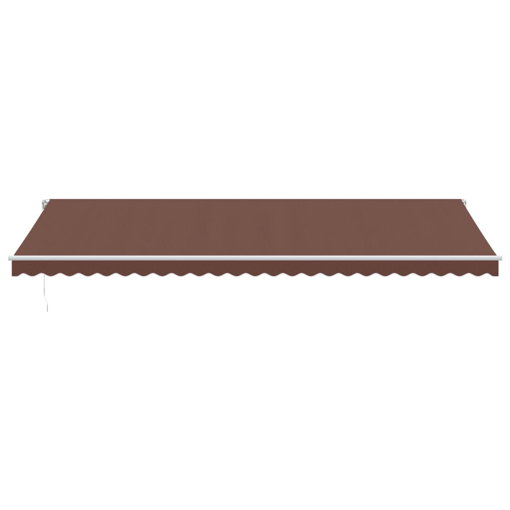 Copertina retractabilă manual cu LED, maro, 600x350 cm GartenMobel Dekor