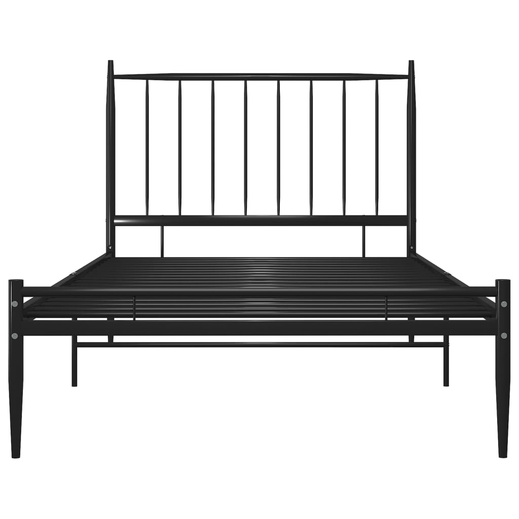 Cadru de pat, negru, 90x200 cm, metal GartenMobel Dekor