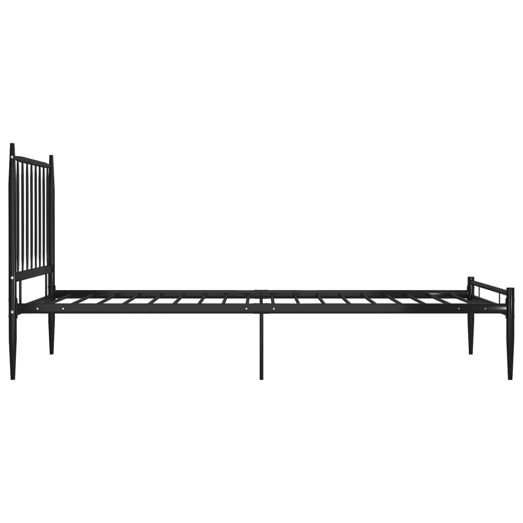 Cadru de pat, negru, 90x200 cm, metal GartenMobel Dekor