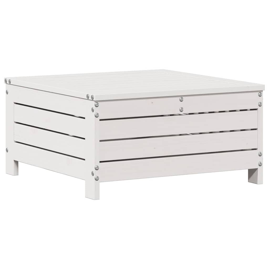 Set mobilier de grădină cu perne, 4 piese alb lemn masiv de pin GartenMobel Dekor