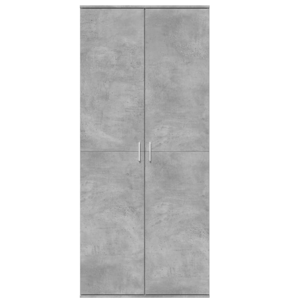 Dulap înalt, gri beton, 80x35x180 cm, lemn prelucrat GartenMobel Dekor