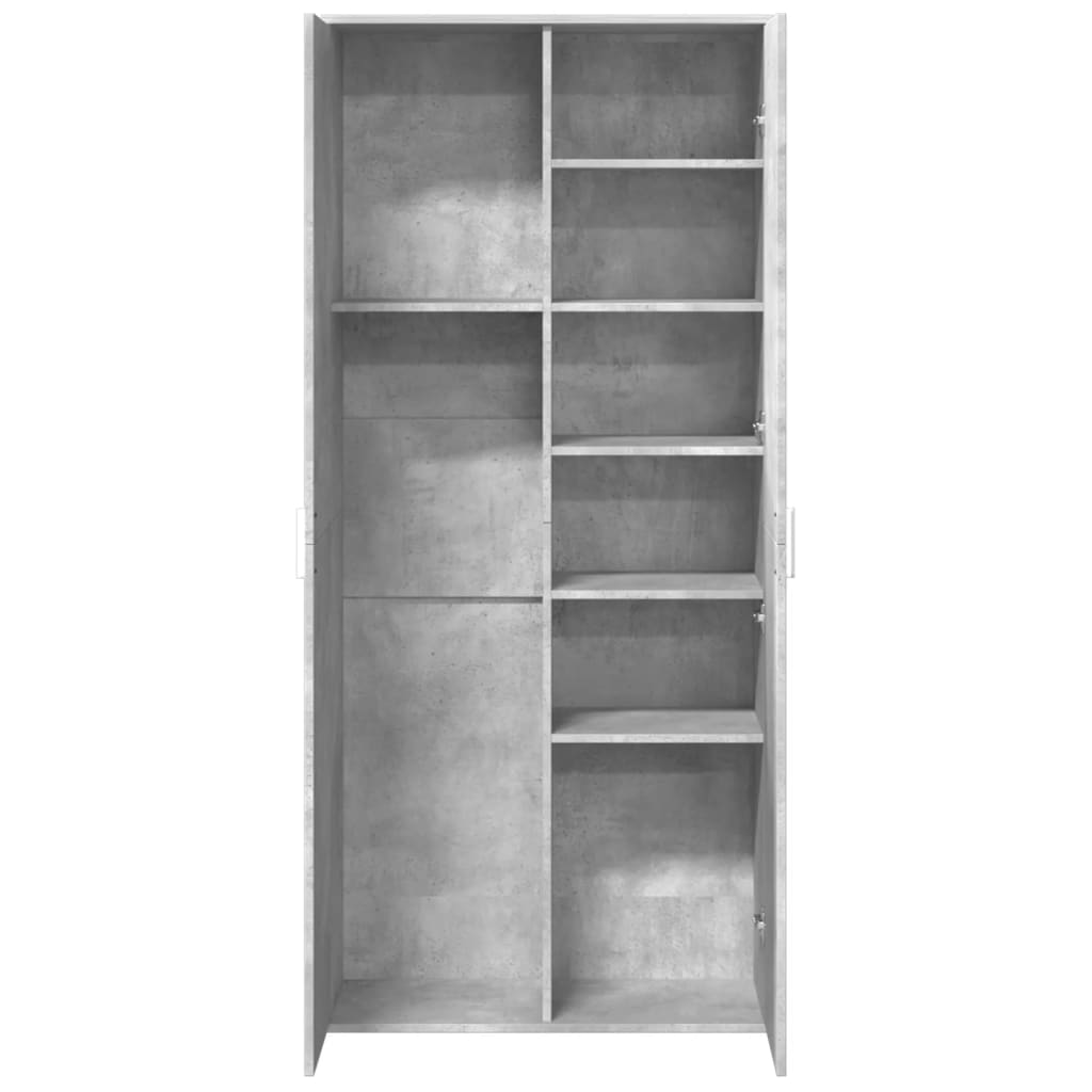 Dulap înalt, gri beton, 80x35x180 cm, lemn prelucrat GartenMobel Dekor
