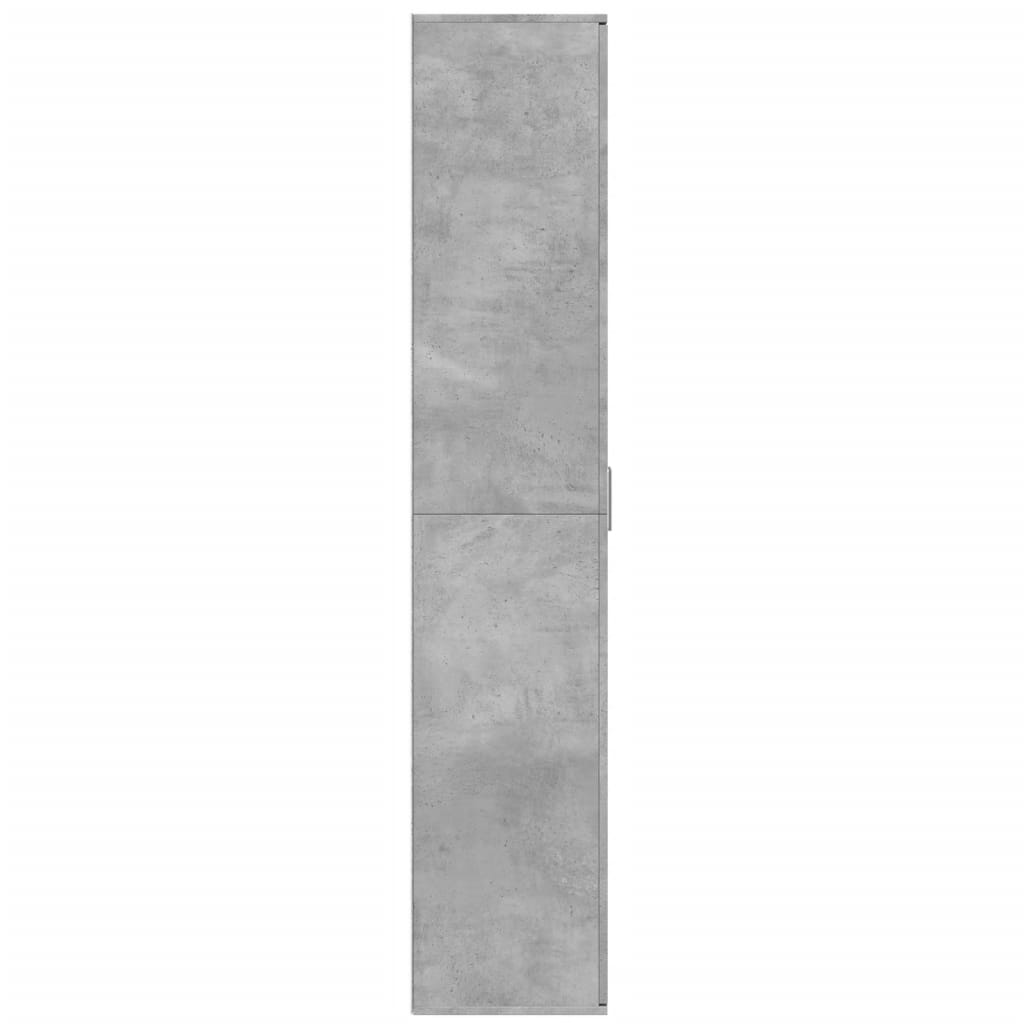 Dulap înalt, gri beton, 80x35x180 cm, lemn prelucrat GartenMobel Dekor