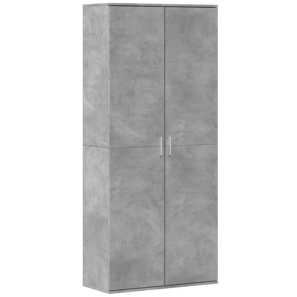 Dulap înalt, gri beton, 80x35x180 cm, lemn prelucrat GartenMobel Dekor
