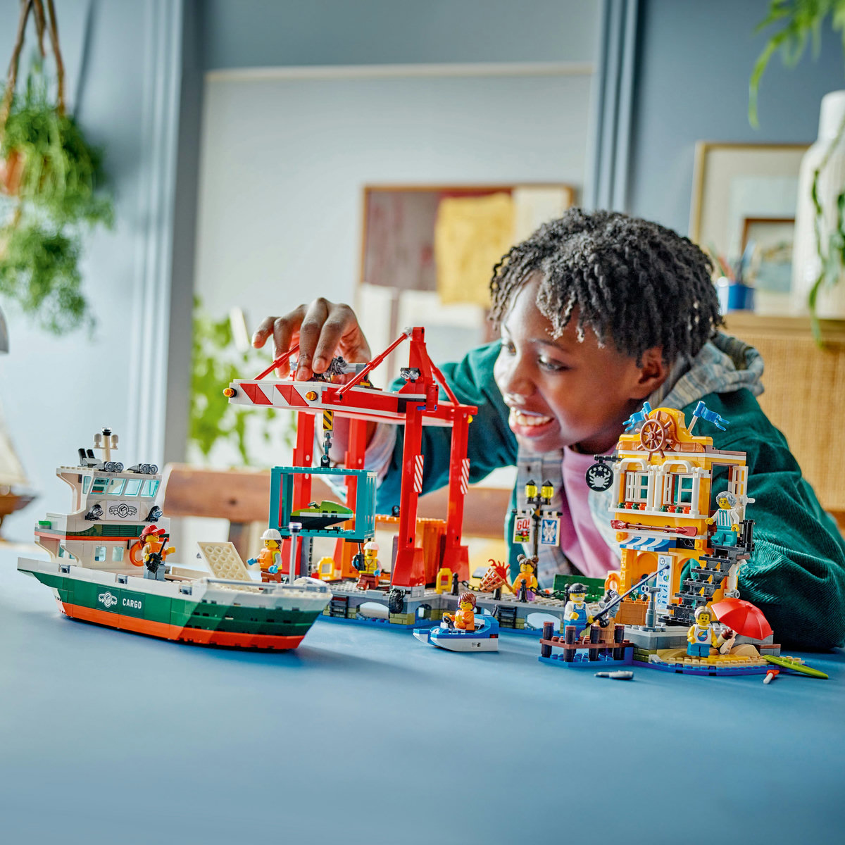 LEGO Port si nava de transport marfa Quality Brand