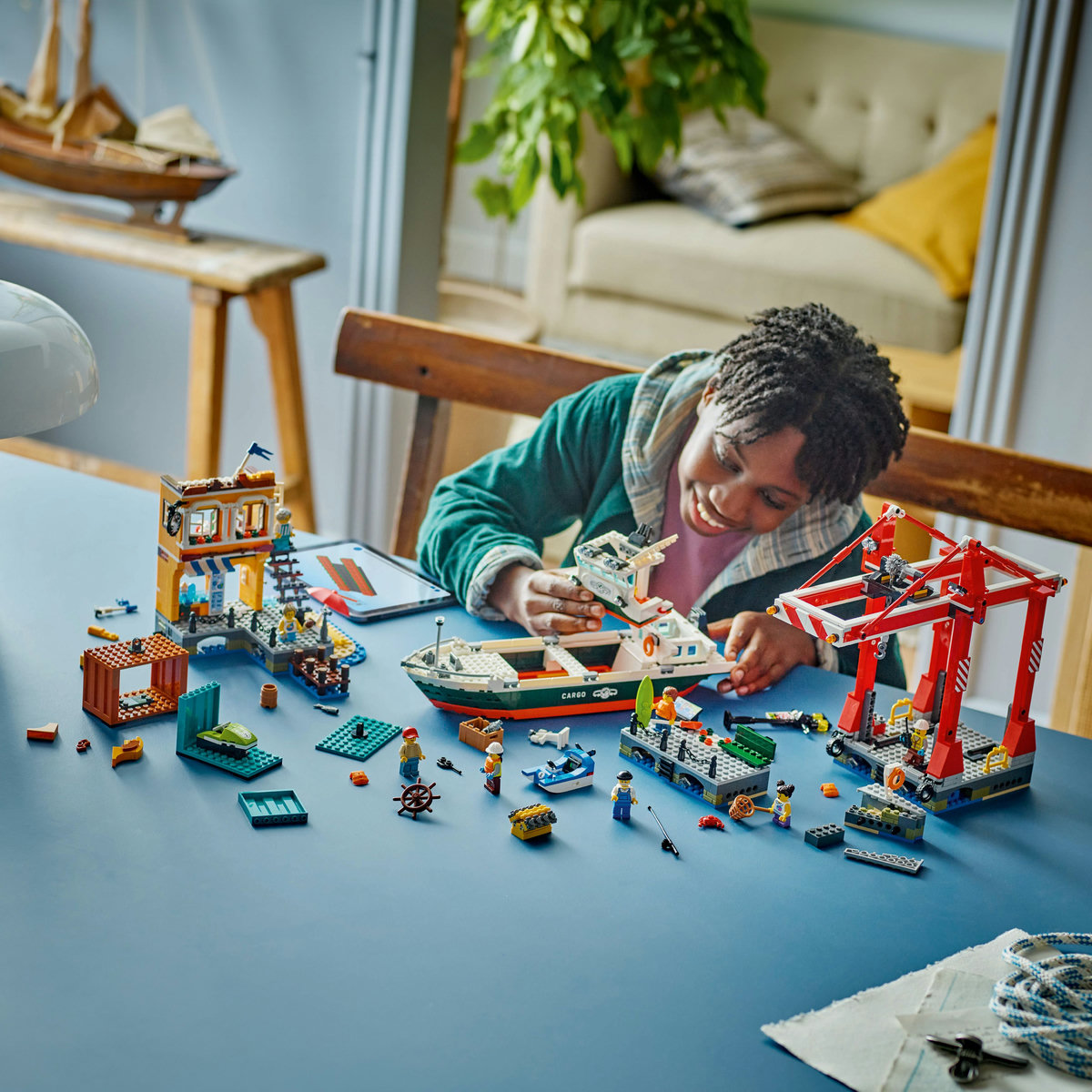 LEGO Port si nava de transport marfa Quality Brand