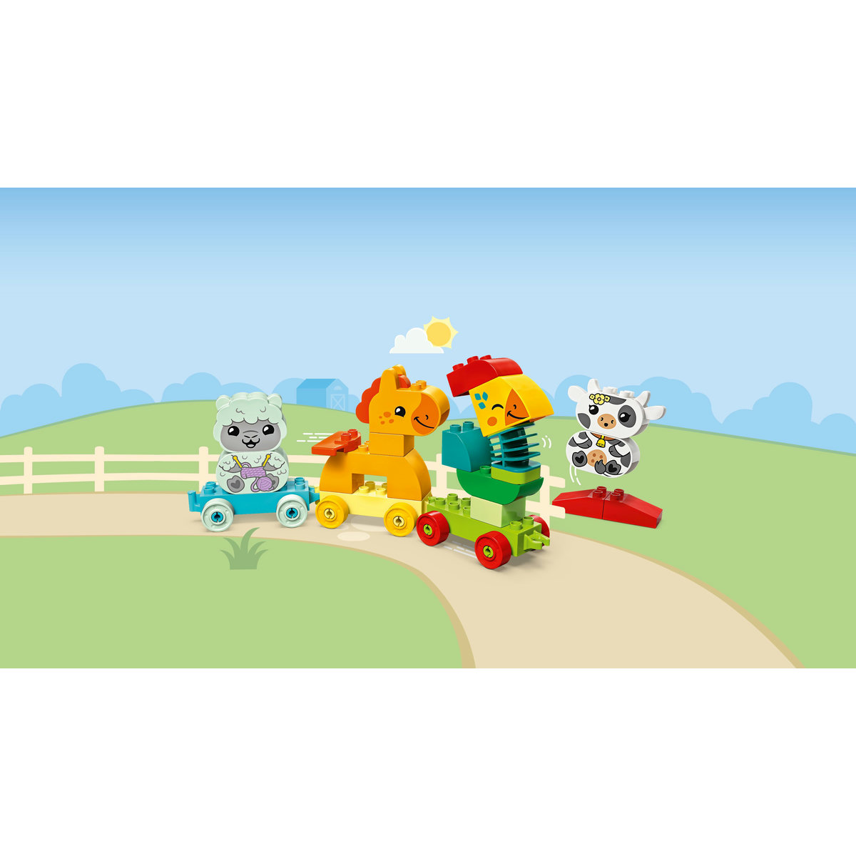LEGO Tren cu animale Quality Brand