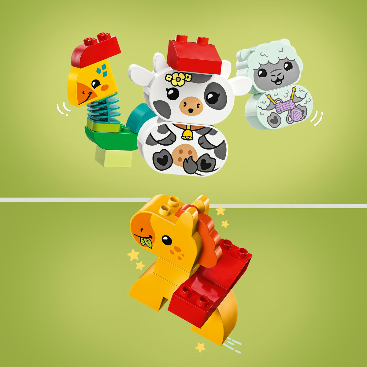 LEGO Tren cu animale Quality Brand