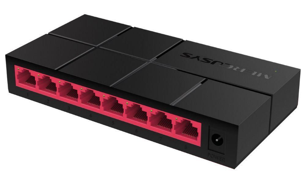 Switch Mercusys MS108G, 8 Porturi, 10/100/1000 Mbps SafetyGuard Surveillance