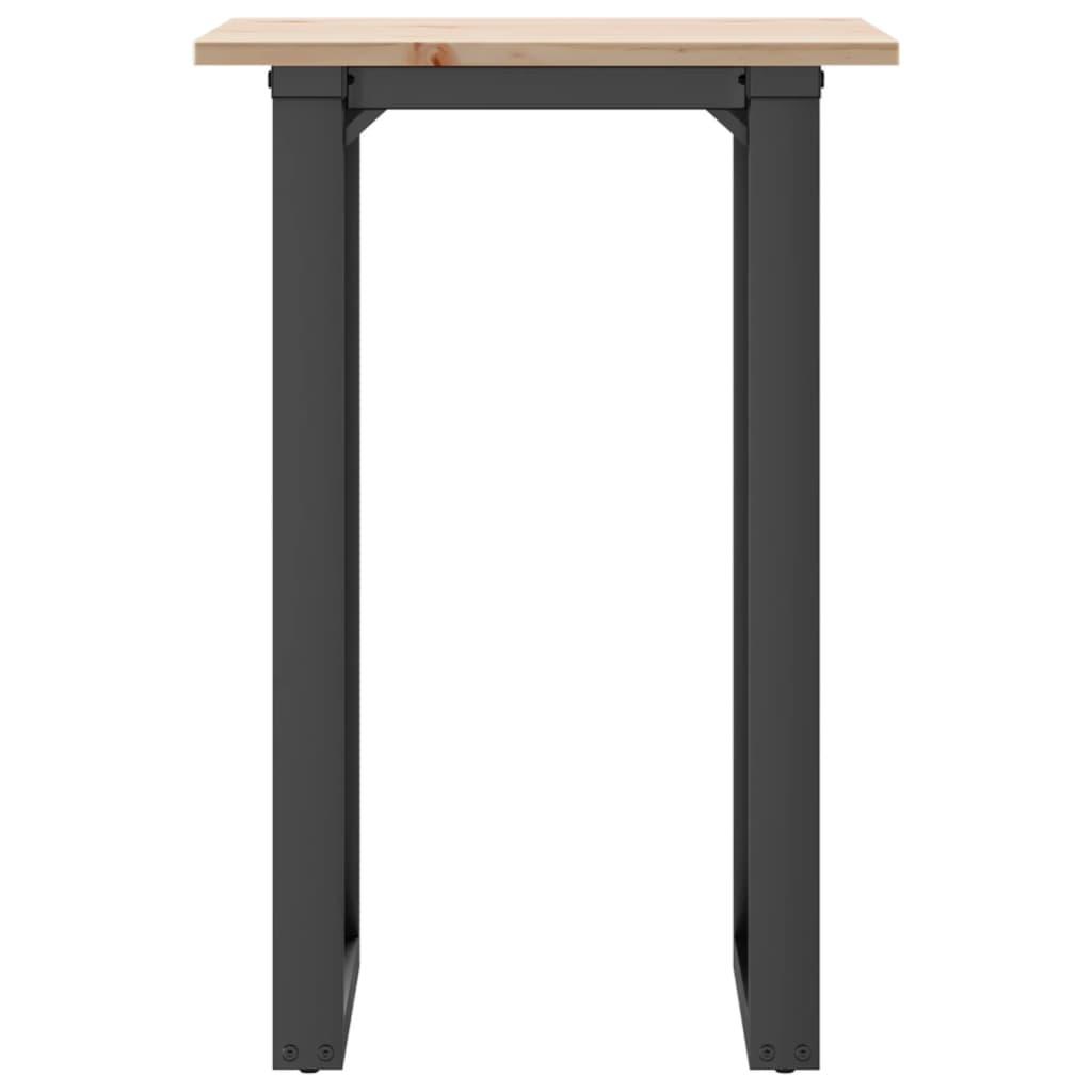 Masă de bucătărie, cadru O, 50x50x75 cm lemn masiv pin și Oţel GartenMobel Dekor