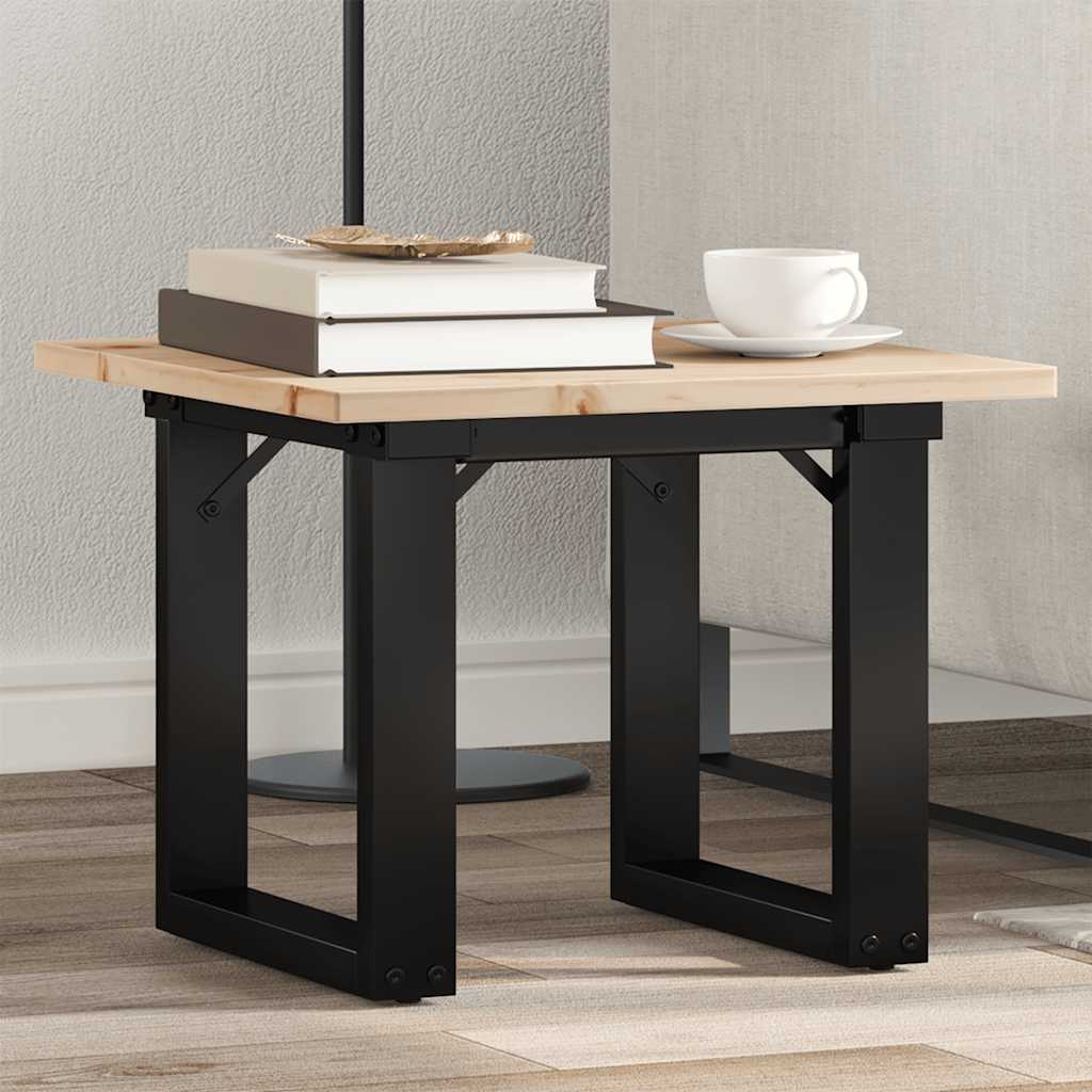 Masă de cafea, cadru O, 50x50x35 cm, lemn masiv pin și Oţel GartenMobel Dekor