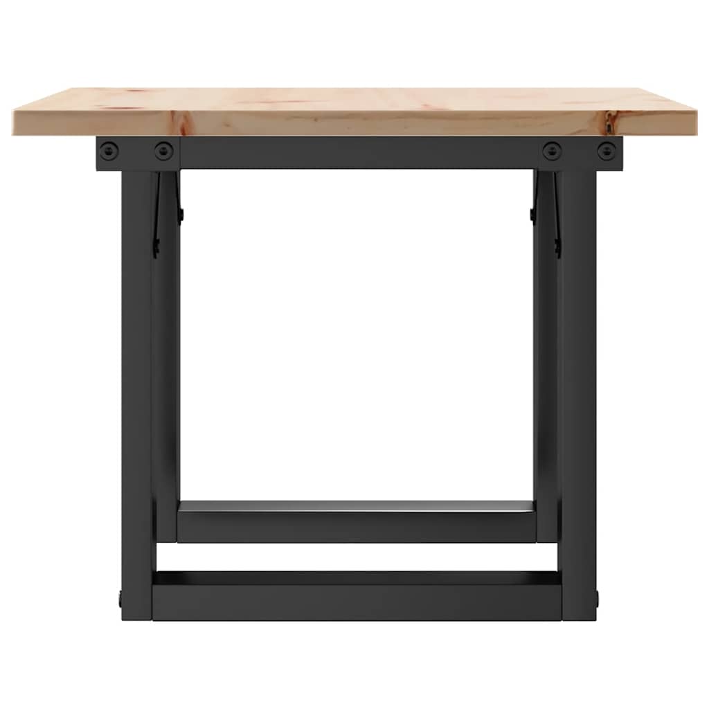 Masă de cafea, cadru O, 50x50x35 cm, lemn masiv pin și Oţel GartenMobel Dekor