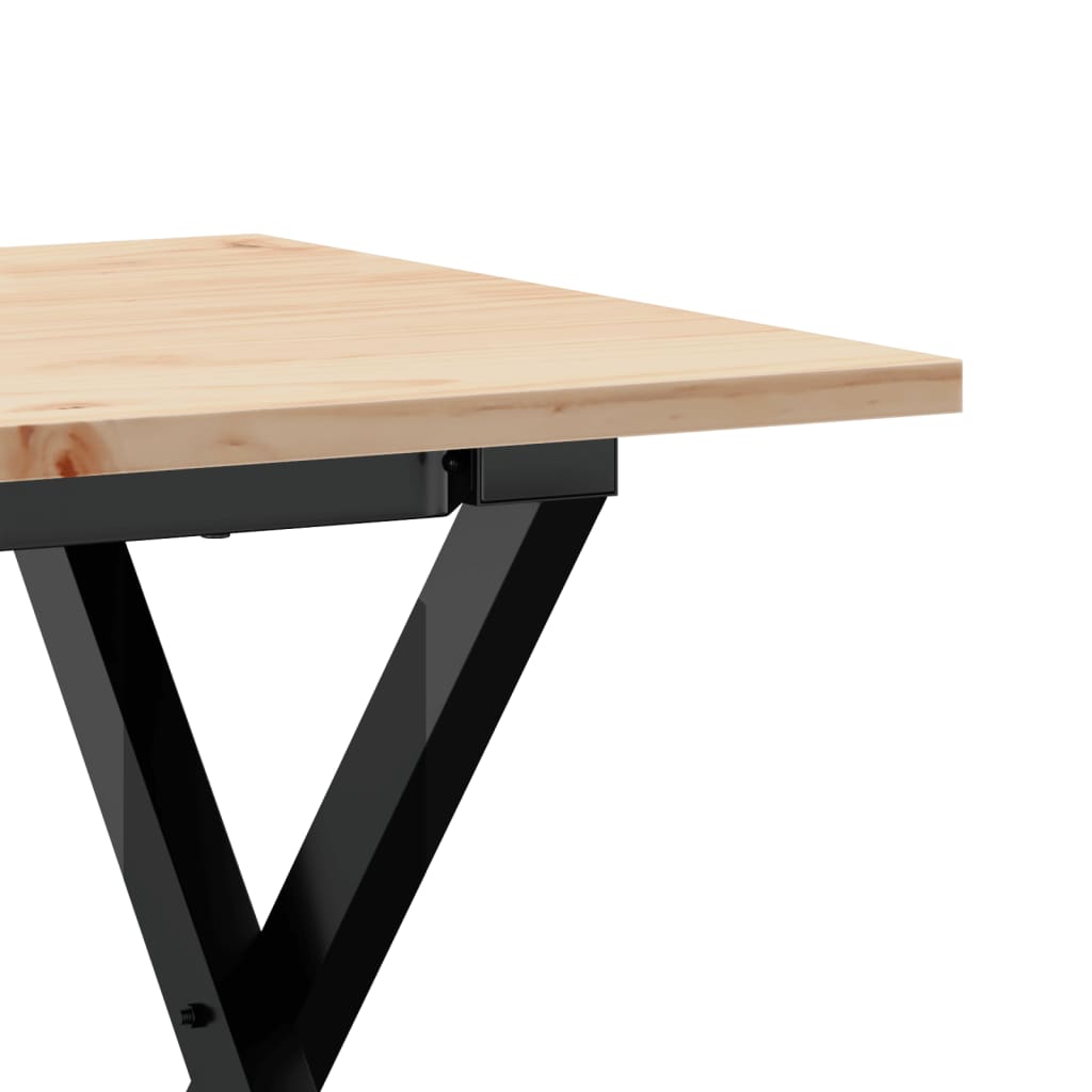 Masă de cafea, cadru X, 100x50x45 cm, lemn masiv pin și Oţel GartenMobel Dekor
