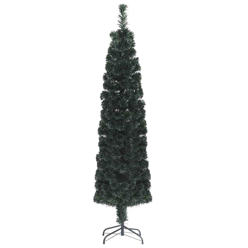 Pom de Crăciun artificial subțire cu suport 210 cm fibră optică GartenMobel Dekor