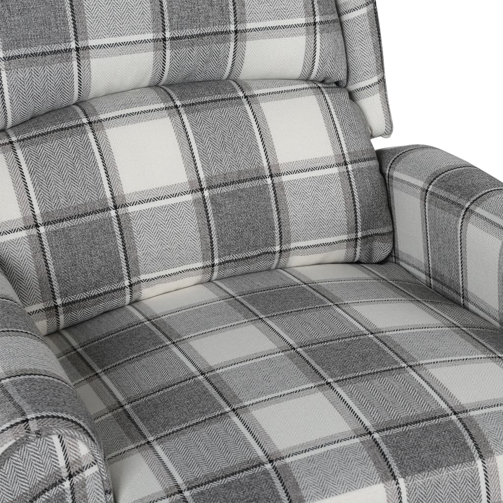 Fotoliu de masaj rabatabil, alb gri, material textil GartenMobel Dekor