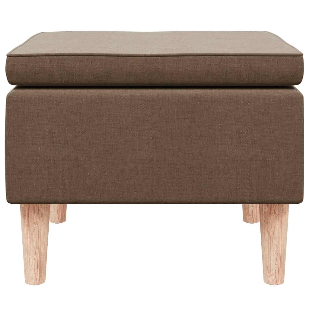 Scaun cu picioare din lemn, maro, material textil GartenMobel Dekor